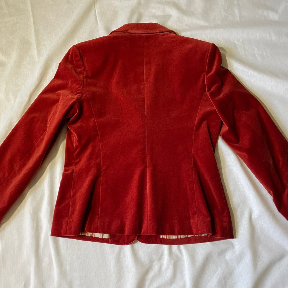 Rafaella ladies rust/orange, cotton velveteen blazer; Size 8 - Picture 2 of 8